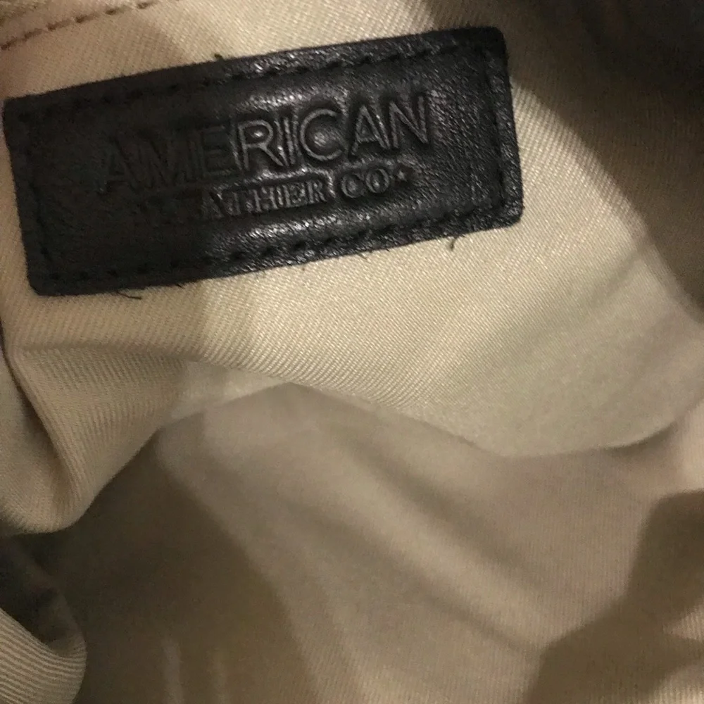 American Leather Co Black Leather Shoulder Bag